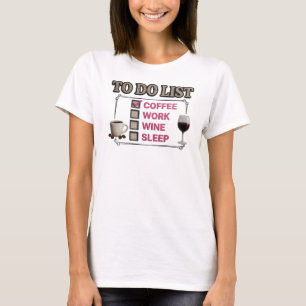 Camiseta Café e Vinho Caprichoso Dourado Gráfico de Designe