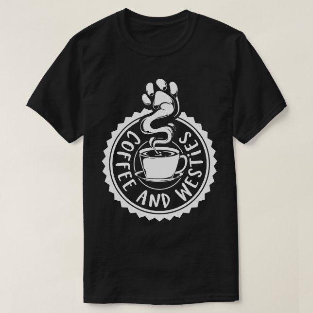 Camiseta Café e Westies Westis (Frente do Design)