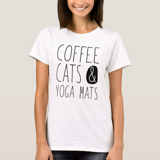 Camiseta Café E Yoga Mats (Frente)