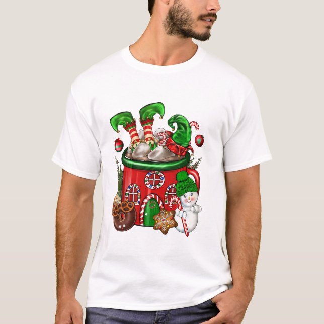 Camiseta Café - Elf Snowman (Frente)