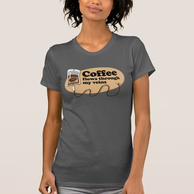 Camiseta Café em minhas veias (Frente)