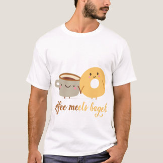 Camiseta café encontra bagel
