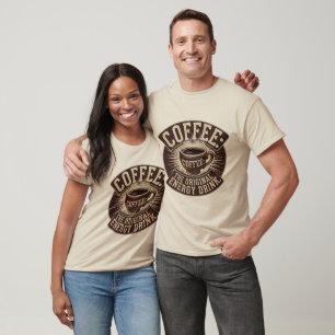 Camiseta Café, energia em café, beba arte em palavras