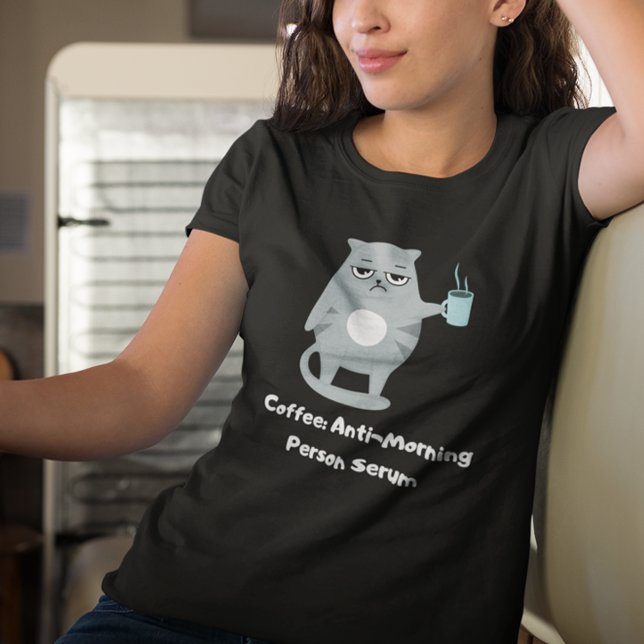 Camiseta Café Engraçado (Coffee: Anti-Morning Person Serum Shirt)