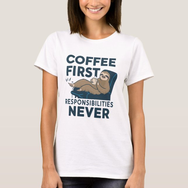 Camiseta Café Engraçado (Frente)