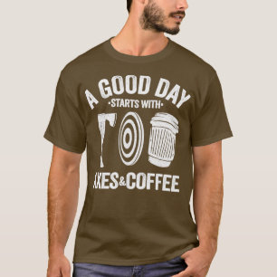Camiseta Café Engraçado Ax Jogando Cota Dar Hatchet 1