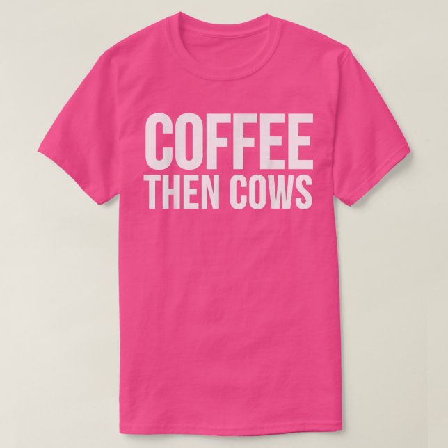 Camiseta Café Engraçado De Vaca, Café De Sobrinho E Vacas (Frente do Design)