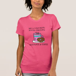 Camiseta Café Engraçado e Donuts Humor