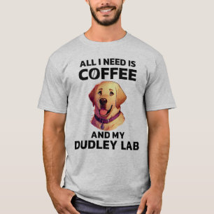 Camiseta Café Engraçado E Meus Amantes De Dudley Labrador