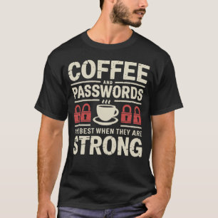 Camiseta Café Engraçado e Segurança