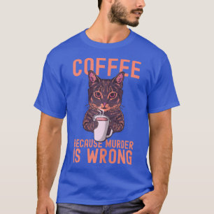 Camiseta Café Engraçado Gato Mãe Mãe Natal Mãe Kit Espresso
