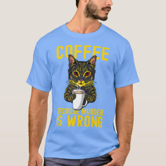 Camiseta Café Engraçado Gato Mãe Natal Mãe Gatinho Pai
