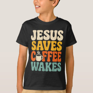 Camiseta Café engraçado Jesus Crente Fé Cristã