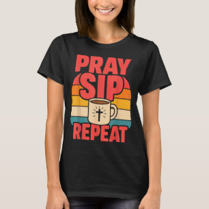 Camiseta Café Engraçado Jesus Fé Cristã