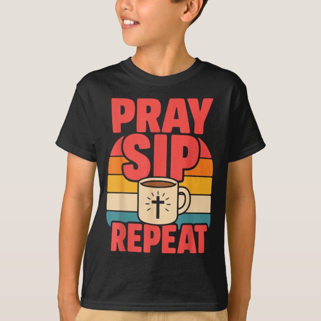 Camiseta Café Engraçado Jesus Fé Cristã (Frente)