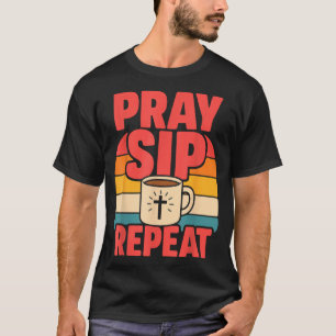 Camiseta Café Engraçado Jesus Fé Cristã