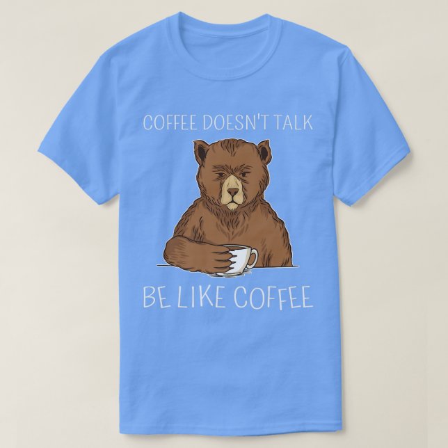 Camiseta Café Engraçado não fala como café da manhã G (Frente do Design)