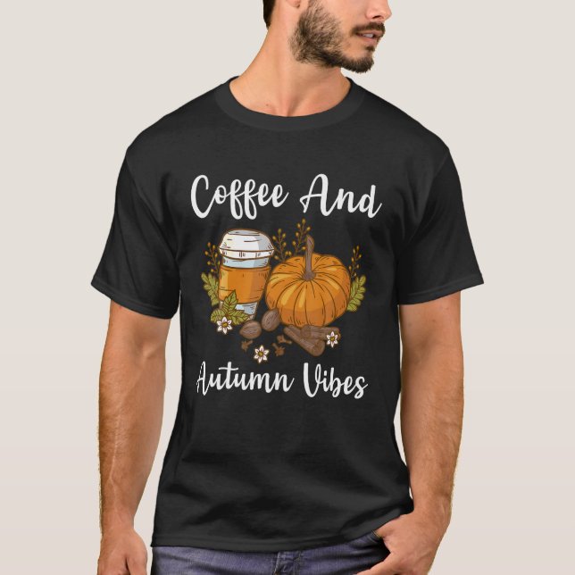 Camiseta Café Engraçado Pumpkin Café Latino Café outono (Frente)