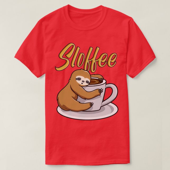 Camiseta Café Engraçado Slony Coffee Mug (Frente do Design)