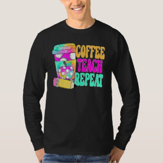 Camiseta Café Ensine Repita Retro Professor Café Ensine Cof
