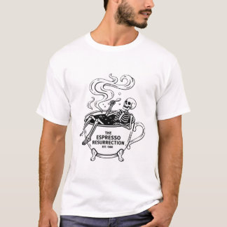 Camiseta Café Esqueleto Banho Retro Vintage Amante do Expre
