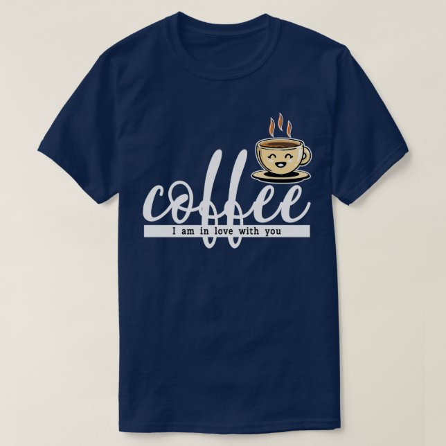 Camiseta Café Estou apaixonado por você 8 (Frente do Design)