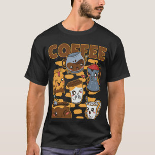 Camiseta Café Evolução Café Cappuccino Eu Amo Café