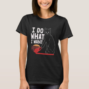 Camiseta Café Faço O Que Quero Gato