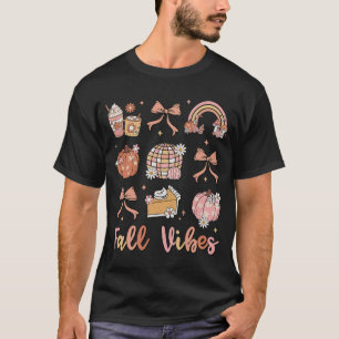Camiseta Café Fall Vibes Autumn Coquette Pumpkin Thanksgi