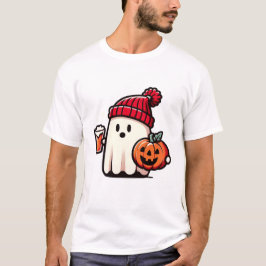 Camiseta Café Fantástico Beanie Cuff Pumpkin Halloween