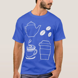 Camiseta Café Feijão Elementos de Café Gráfico do Café Love