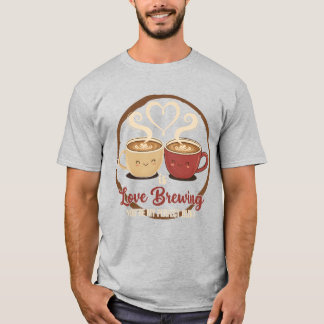 Camiseta Café Fofo Amor Fermentando no Dia dos Namorados