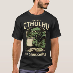Camiseta Café Fofo E Cthulhu