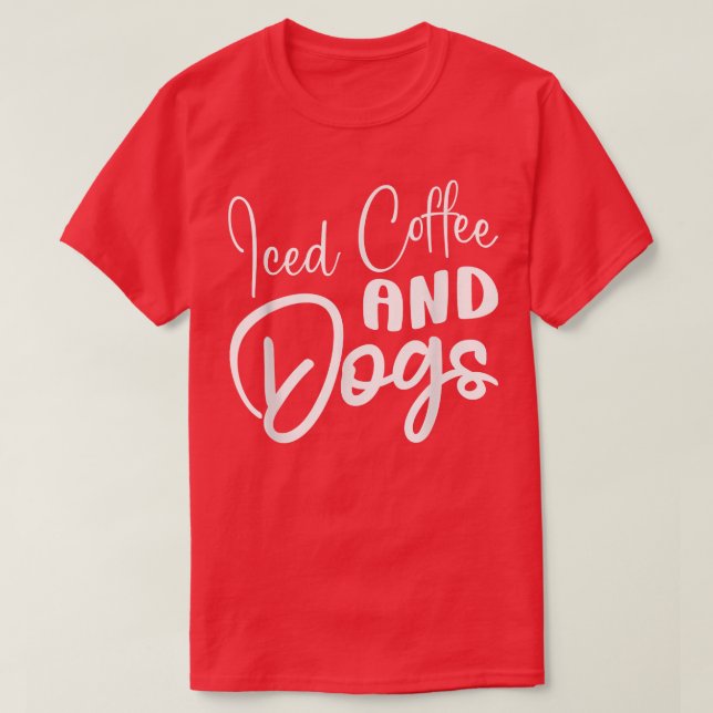 Camiseta Café Forçado E Cães Bebendo Cafeína Amor (Frente do Design)