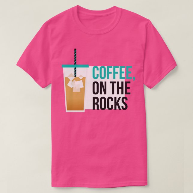 Camiseta Café Forçado Nas Rochas (Frente do Design)