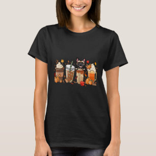 Camiseta Café Francês Buldogue De Fora De Halloween Para Ca