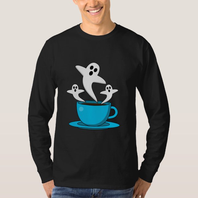 Camiseta Café fumante fantasma (Frente)