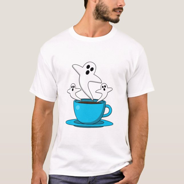 Camiseta Café fumante fantasma (Frente)