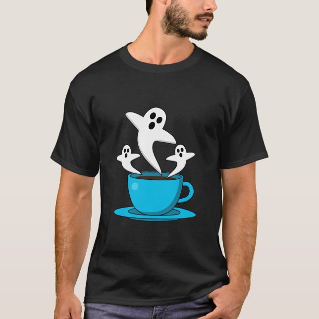 Camiseta Café fumante fantasma (Frente)