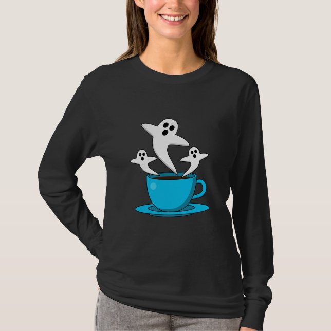 Camiseta Café fumante fantasma (Frente)