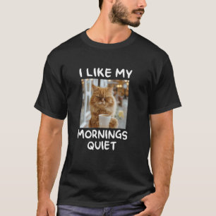 Camiseta Café Gatinho Não Utilizado Junkie Sarcastic Acorda