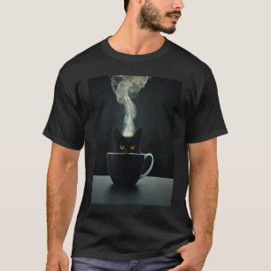 Camiseta Café Gato Assassino Café Mantém Suas Vítimas Vivas