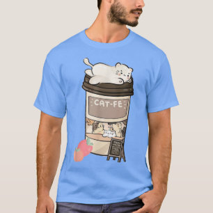 Camiseta Café Gato-Gato, Café Gato-Kawaii, Gatinho Anime Ne
