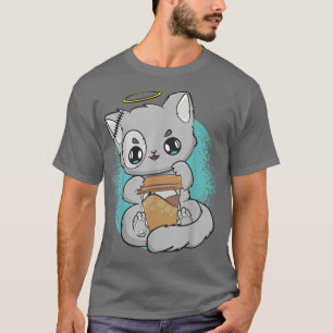 Camiseta Café Gato-Gato-Giro Yami Kawaii Chibi Anime Neko