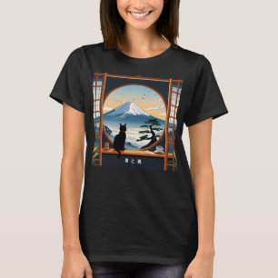 Camiseta Café Gato no Monte Fuji