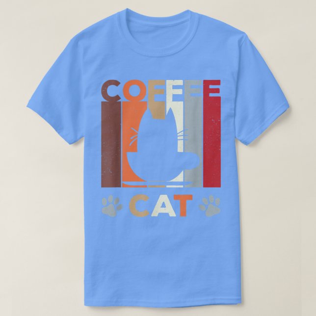 Camiseta Café Gato Retro Kitten Lover (Frente do Design)