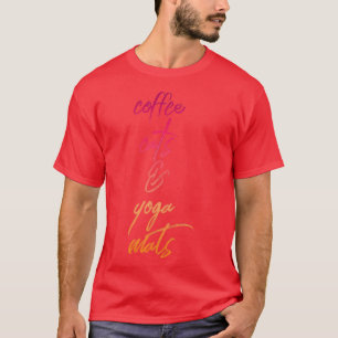Camiseta café gatos ioga mats Café Cãibra Yoga Mats Fu