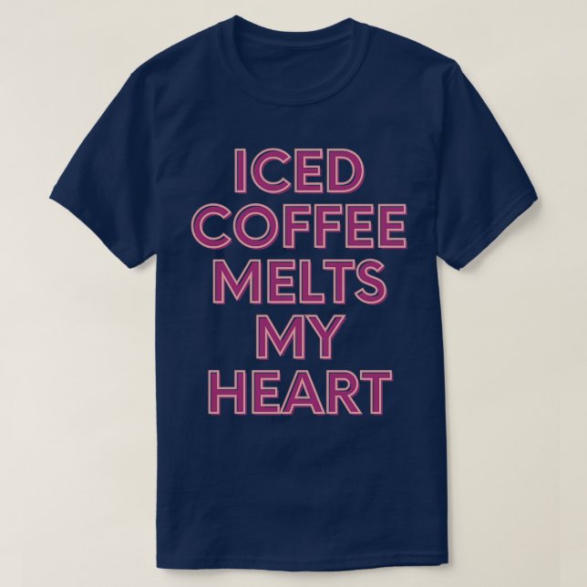 Camiseta Café Gelado Derrete Meu Coração (Frente do Design)