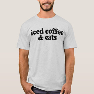 Camiseta café gelado e gatos