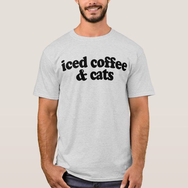 Camiseta café gelado e gatos (Frente)
